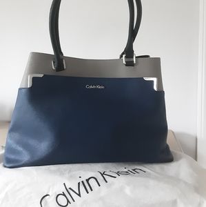 CALVIN KLEIN BLUE/GRAY BAG/TOTE